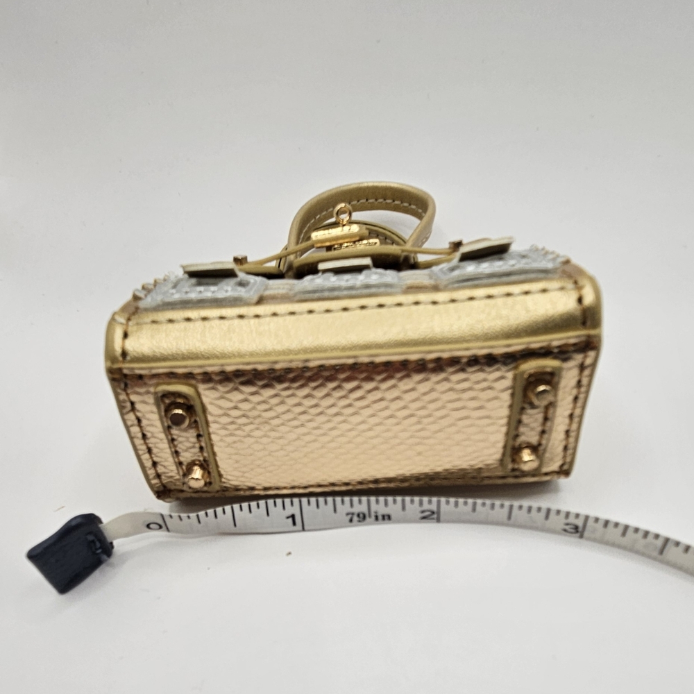Chic Gold and Silver Mini Bag With Phone Chain Wristlet - Picture 3 of 6